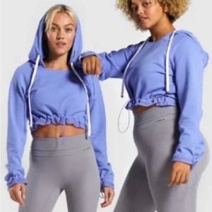 Gymshark x Whitney Simmons hoodie beautiful blue crop